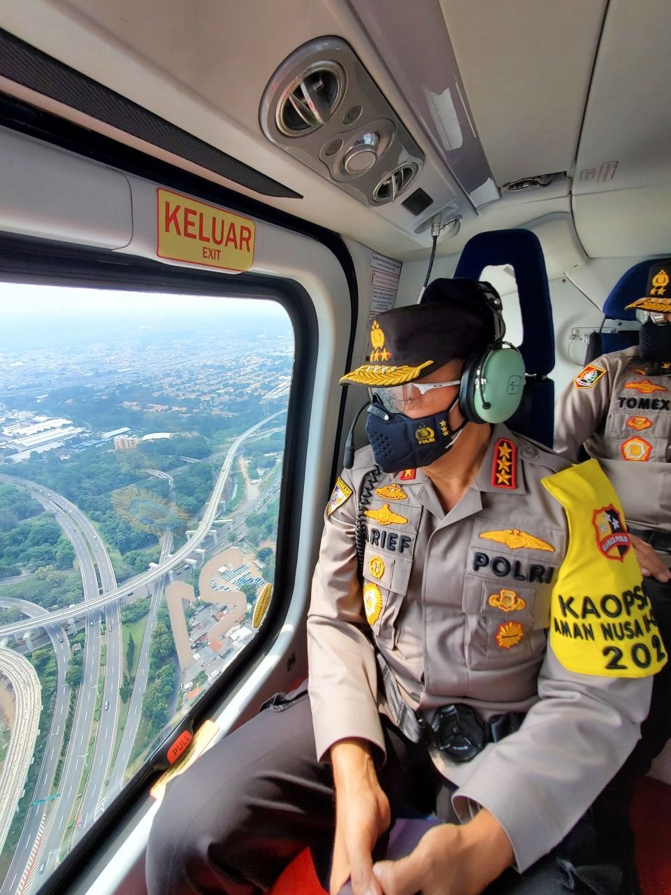 Pantau via Udara, Kabaharkam Sampaikan Situasi PPKM Darurat Hingga Hari Ini Aman Terkendali