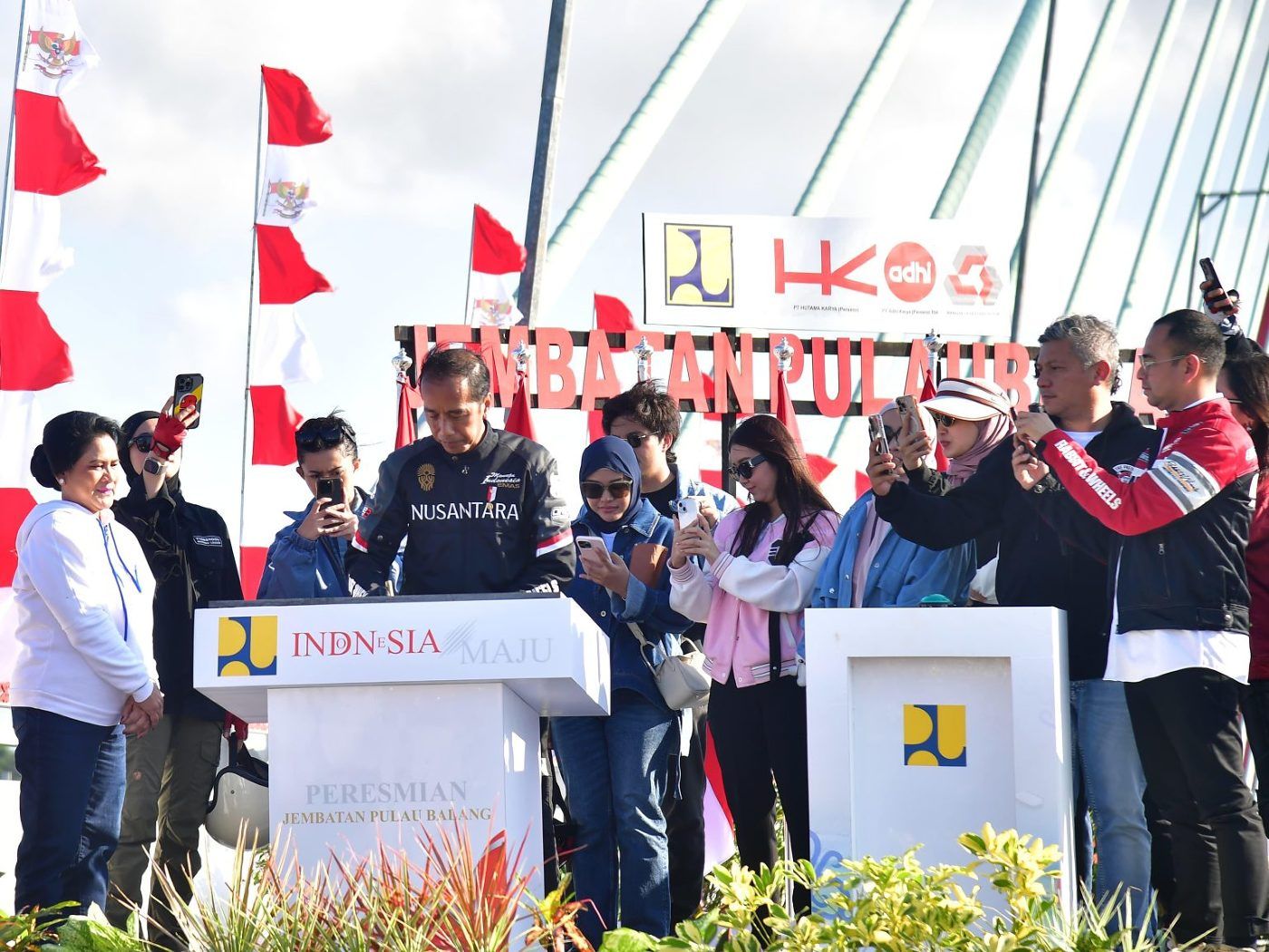 Presiden Resmikan Jembatan Pulau Balang, Hubungkan IKN dan Kawasan Sekitar.