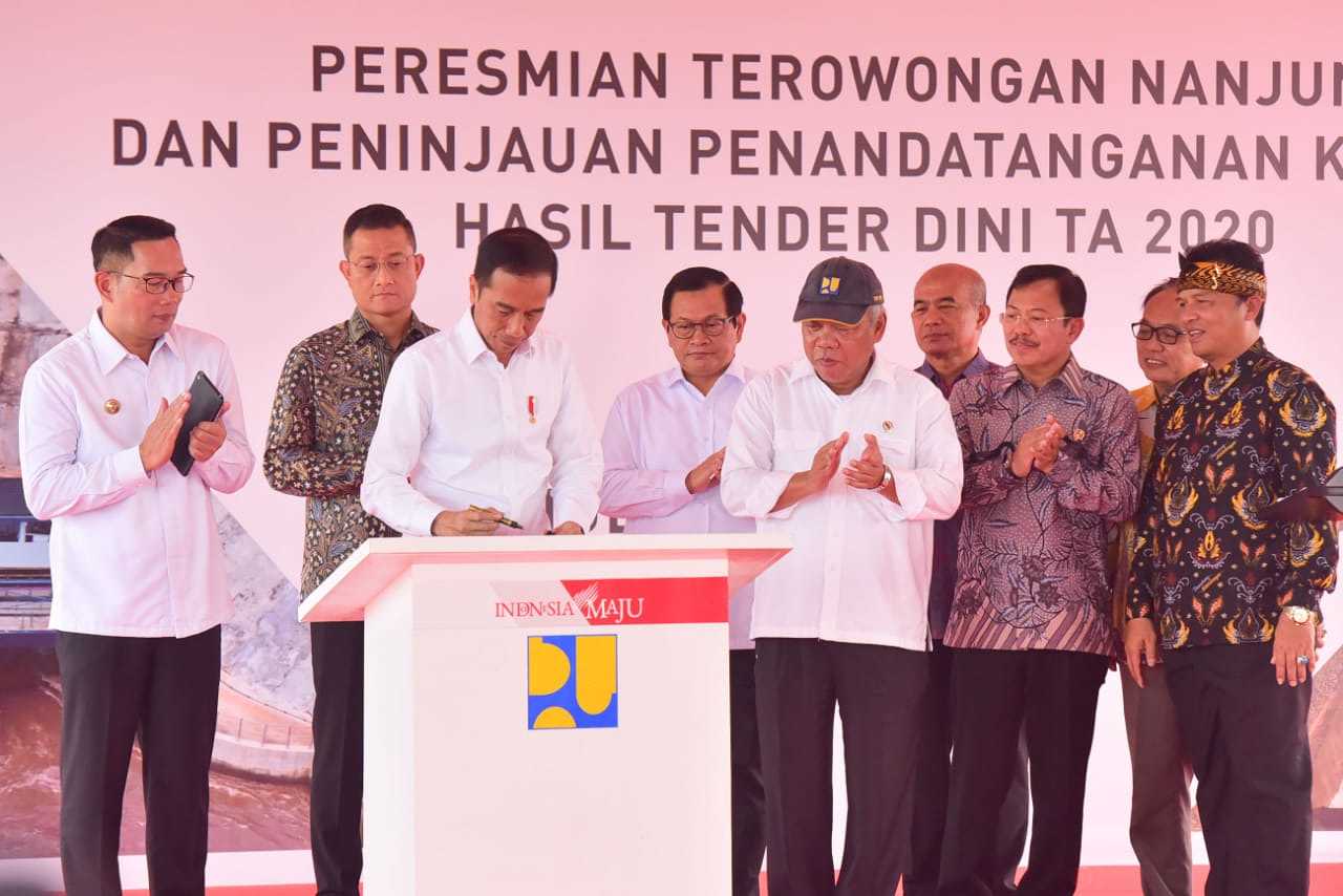 Resmikan Terowongan Nanjung, Presiden: Insyaallah Mulai Tahun 2020 Banjir Dapat Diminimalisasi di Bandung 