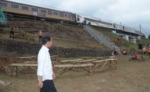 Presiden Tinjau Proyek Padat Karya Pembangunan Rel Kereta Api Bogor-Sukabumi