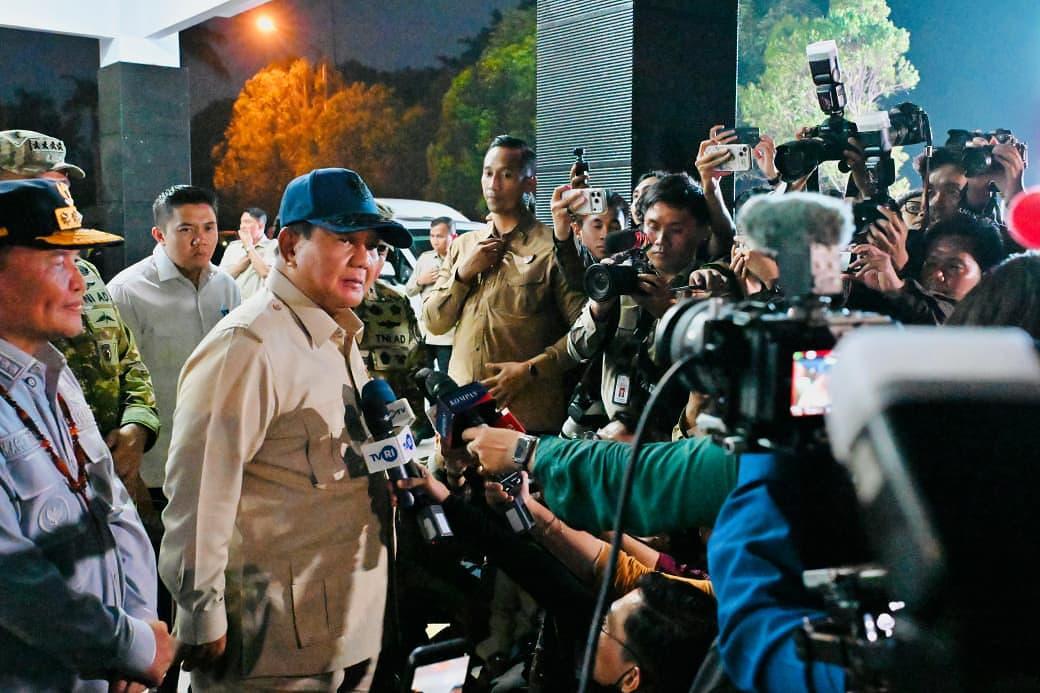 Presiden Prabowo Optimistis Karhutla Segera Terkendali, Kebutuhan Penanganan Terus Dipenuhi