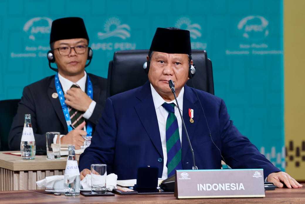 Presiden Prabowo Tegaskan Dukungan Indonesia Terhadap Perdagangan Terbuka dan Adil di APEC 2024.