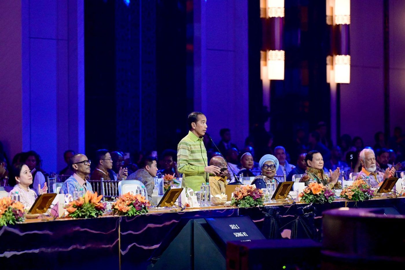 Presiden Jokowi Gelar Santap Malam Bersama Pemimpin dan Delegasi Indonesia Africa Forum.