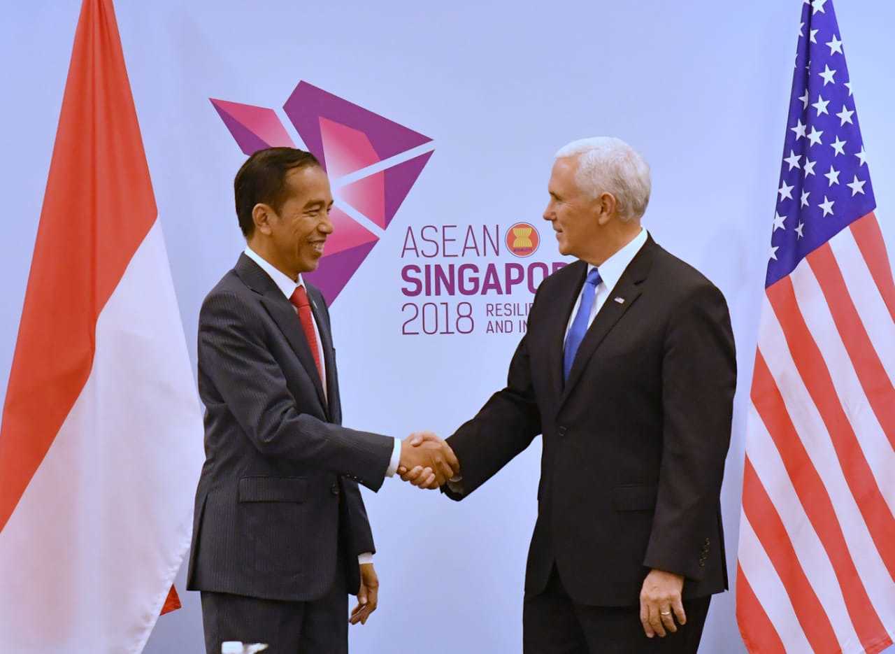 Bertemu Mike Pence, Presiden Jokowi Bahas Kerja Sama di Tiga Bidang