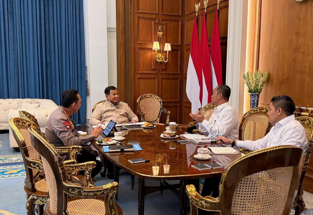 Presiden Prabowo Terima Kapolri, Seskab: Polri Tekankan Komitmen Jaga Stabilitas Nasional