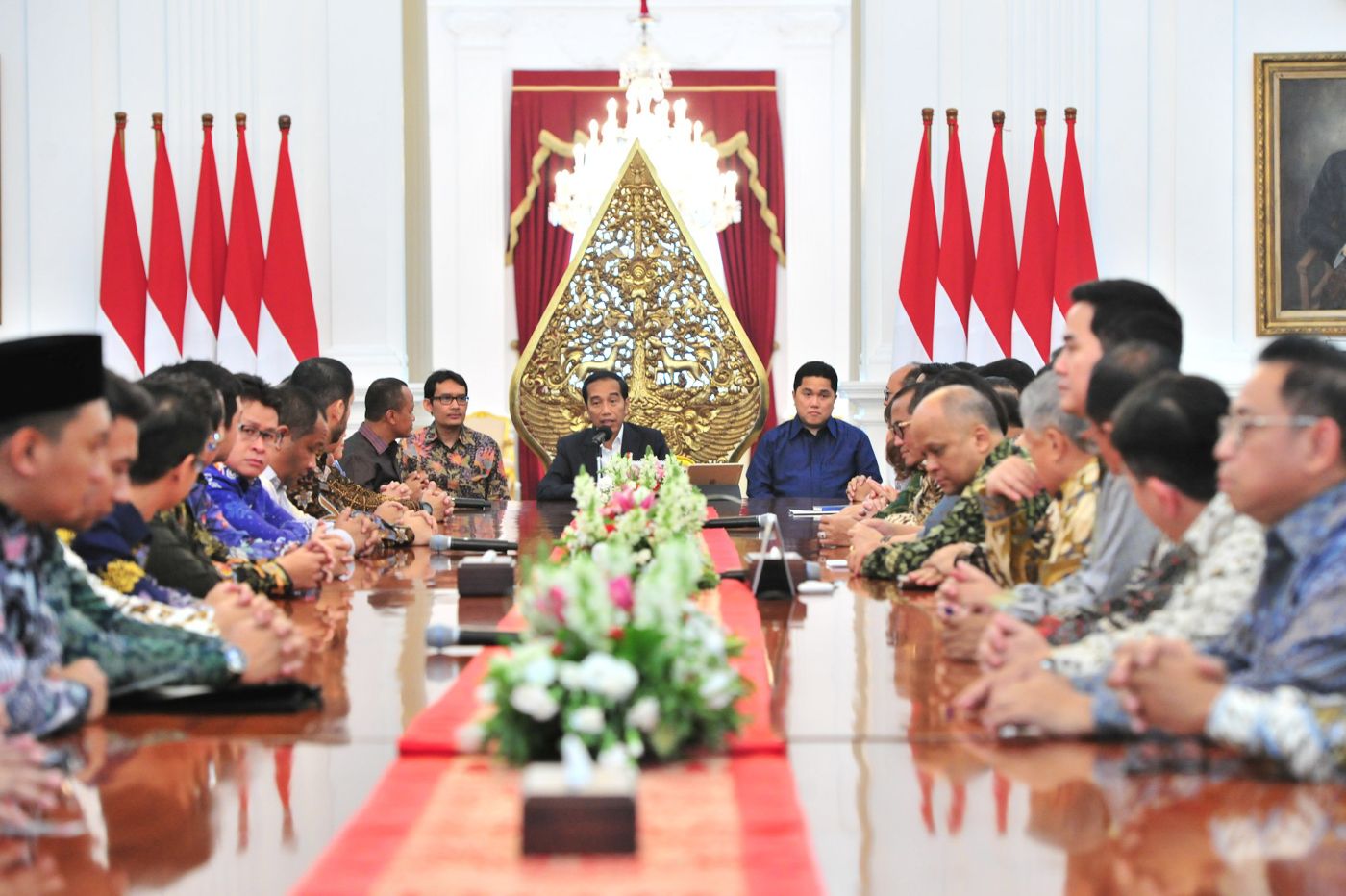 Terima Pengurus KADIN dan HIPMI, Presiden Jokowi Ajak Manfaatkan Peluang dari Perang Dagang