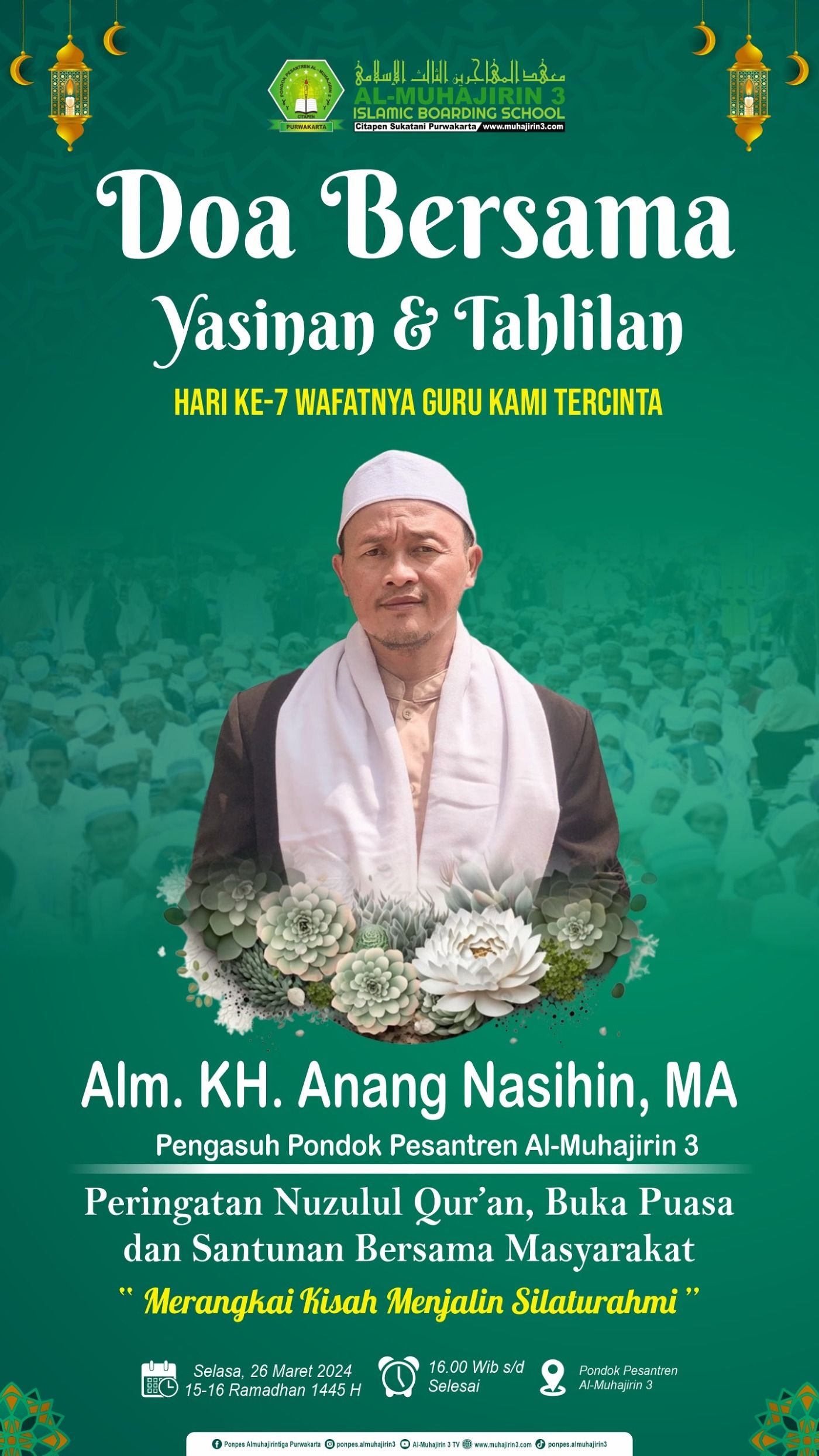 Doa Bersama Yasinan dan Tahlilan Untuk Alm. KH. Anang Nasihin,MA Bin H. Abdul Wahid