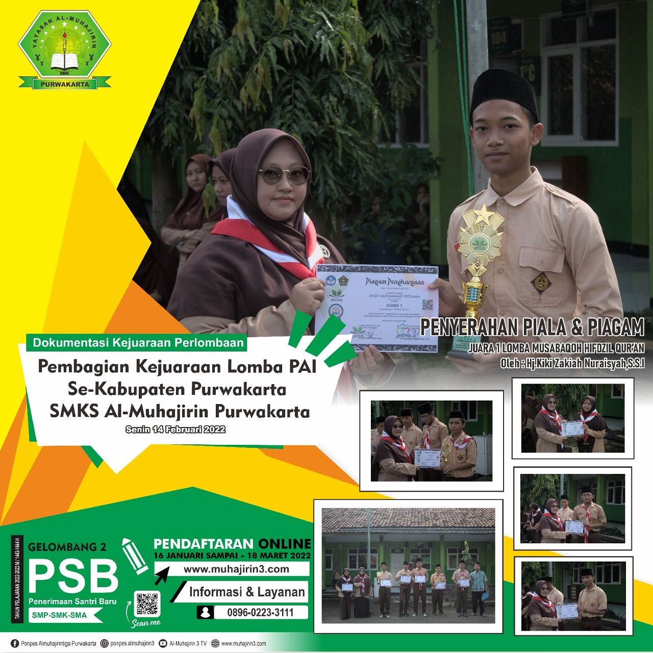 SMK Al-Muhajirin Raih Juara Tingkat Kabupaten
