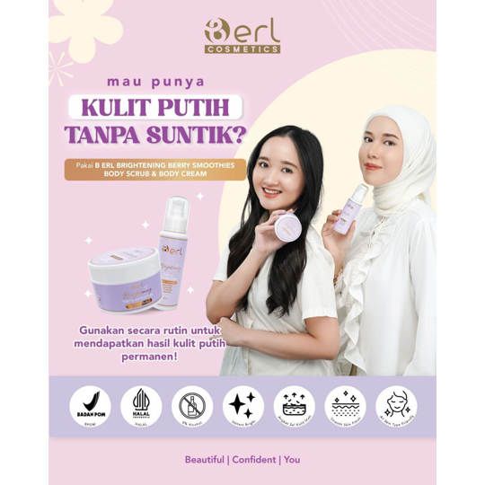 B Erl Brightening Berry Smoothies Body Scrub & Body Cream