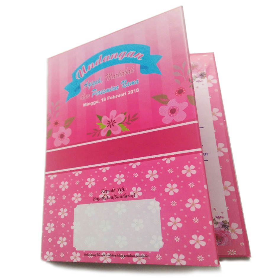 Undangan Pink hardcover palembang