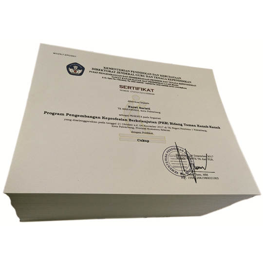 Contoh sertifikat dinas pendidikan palembang