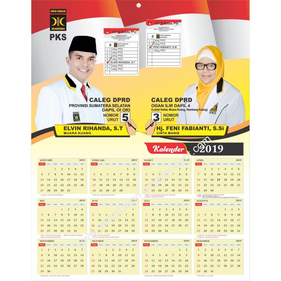 Kalender partai pks 2019