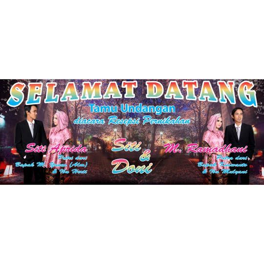 Banner resepsi pernikahan palembang