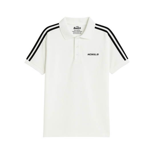 Moskill Polo Shirt Stripe Putih