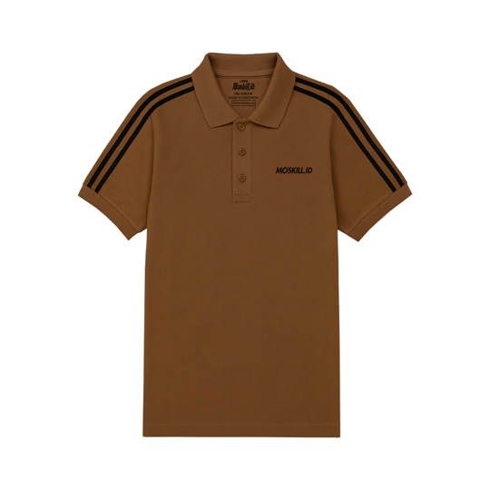 Moskill Polo Shirt Stripe Toffe