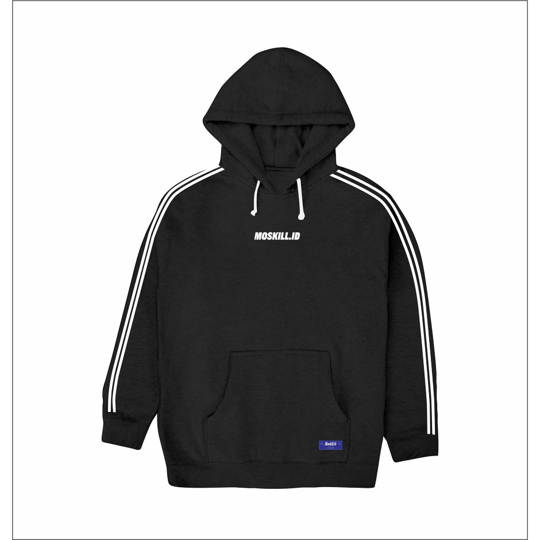 Moskill Hoodie Stripe Putih