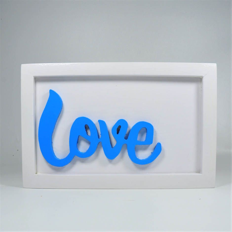 Dekorasi Rumah Frame Hiasan Dinding / Walldeco Love Ungu