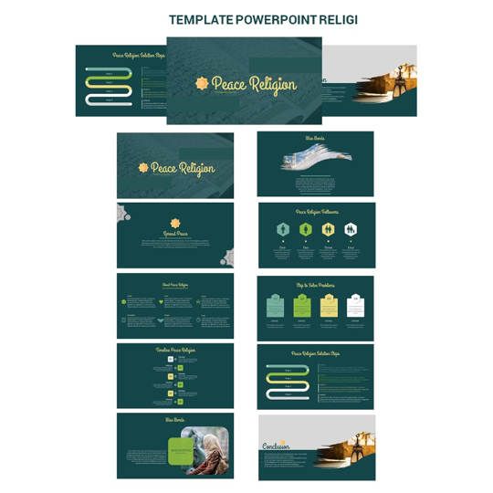 Kode PED003 - Template Powerpoint Peace Religion