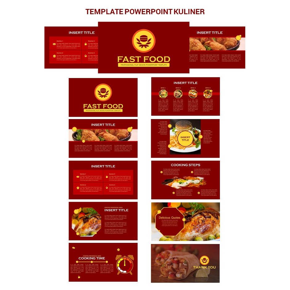 Kode GHD002 - Template Powerpoint Fast Food
