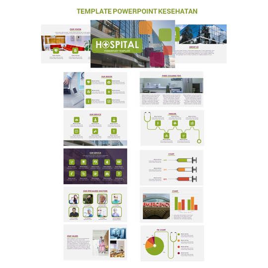 Kode KEH003 - Template Powerpoint Hospital