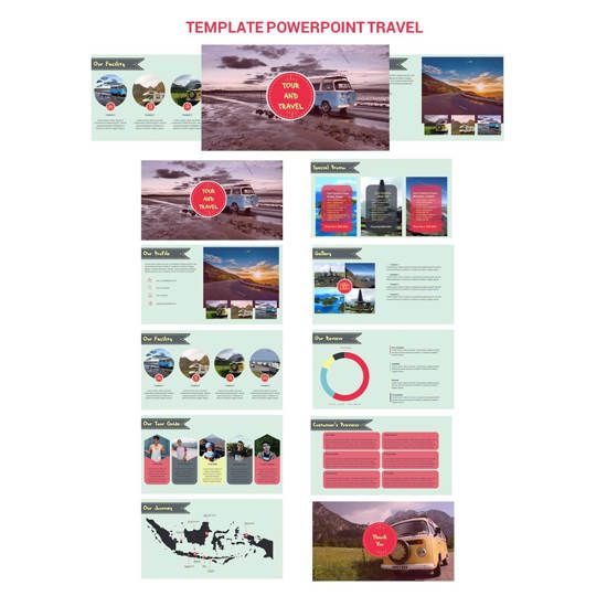 Kode TRA003 - Template Powerpoint Tour and Travel