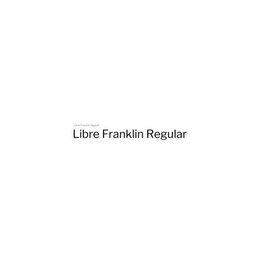 Libre Franklin - Impallari Type