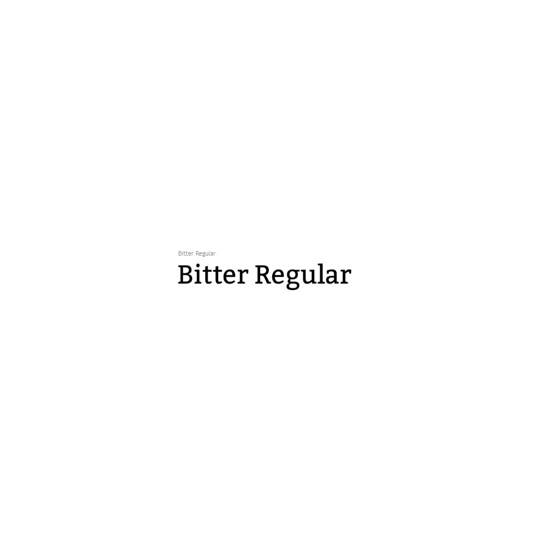 Bitter - Huerta Tipografica