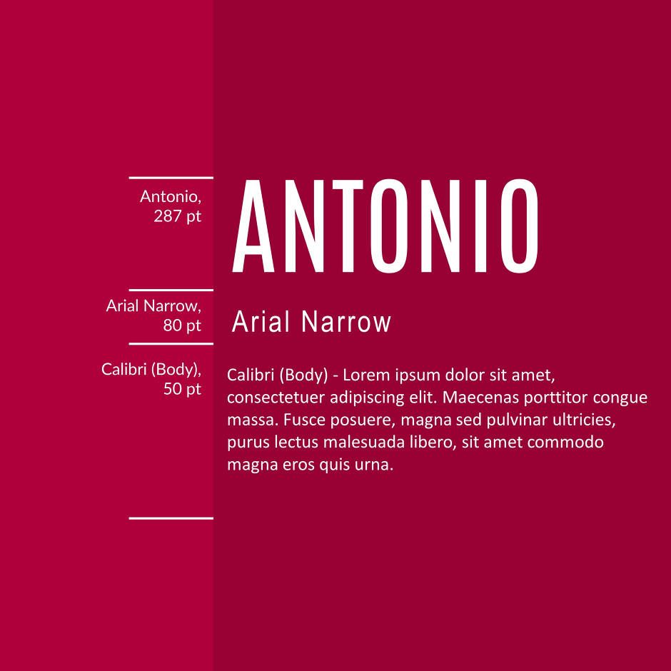 Antonio - Arial Narrow