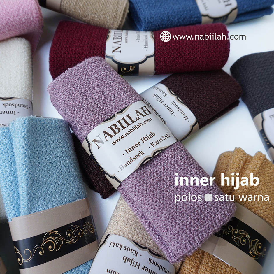 inner daleman jilbab ciput hijab rajut cotton plain satu warna (1 tone) POLOS