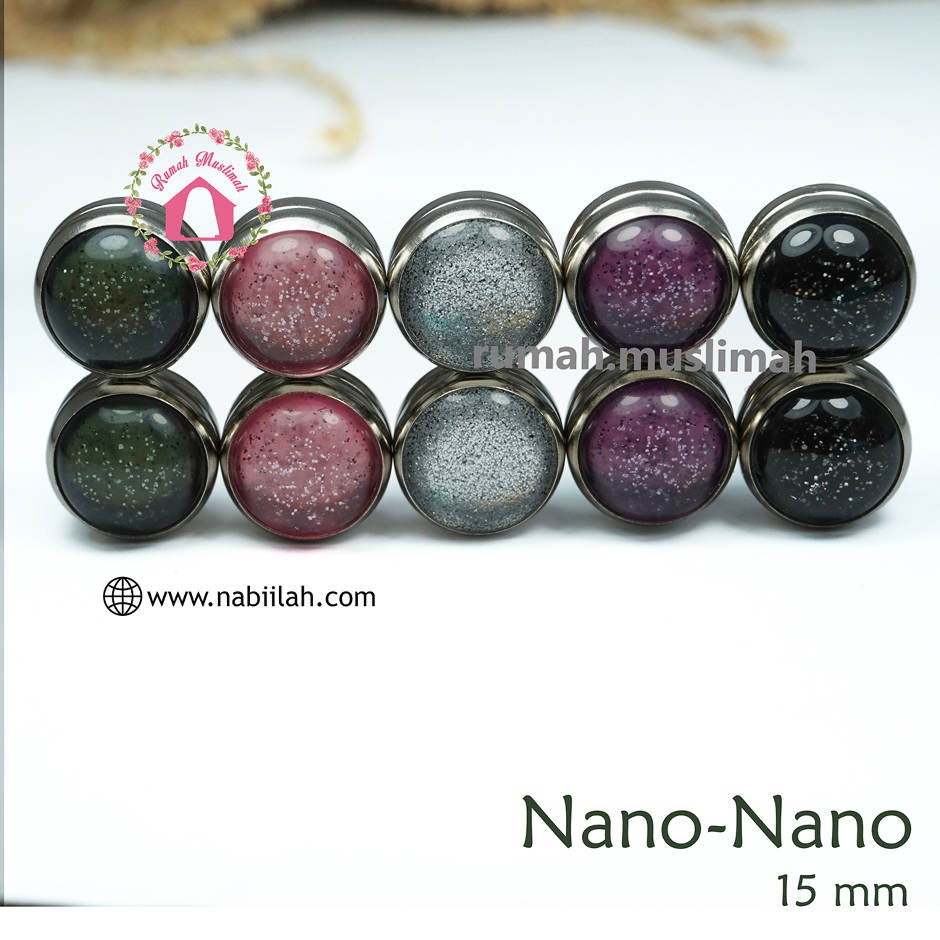 Jepit jilbab magnet NANO-NANO 15 mm