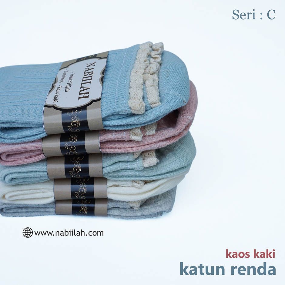 Kaos kaki korea cotton renda seri C premium socks