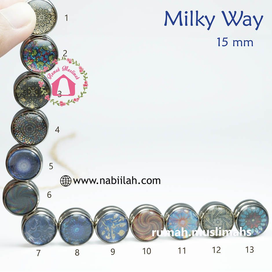 Magnet jilbab turki MILKY WAY 15 mm