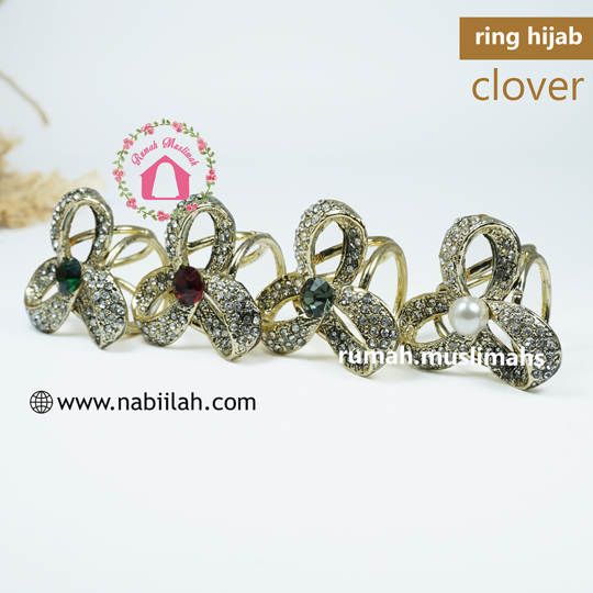 Bros cincin hijab CLOVER ring jilbab original turkey