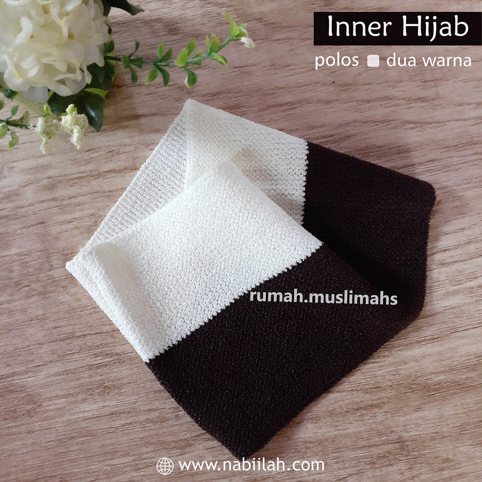 Inner dalaman hijab rajut two tone POLOS
