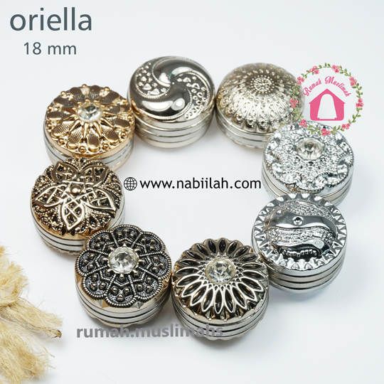 Bros magnet untuk jilbab ORIELLA 18 mm pin magnet turki