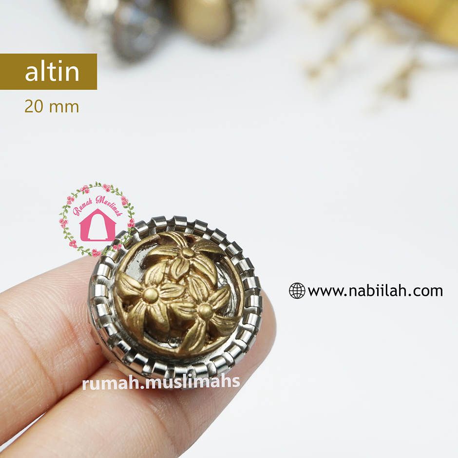 Bros magnet hijab turki ALTIN 20 mm pin jilbab