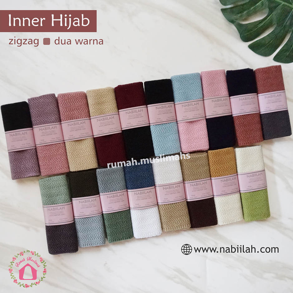 Inner Kerudung Rajut 2 Warna Premium Zigzag