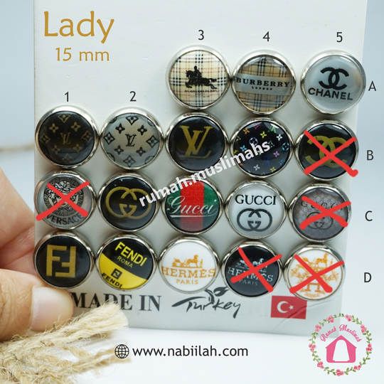 Pin magnet jilbab LADY 15 mm