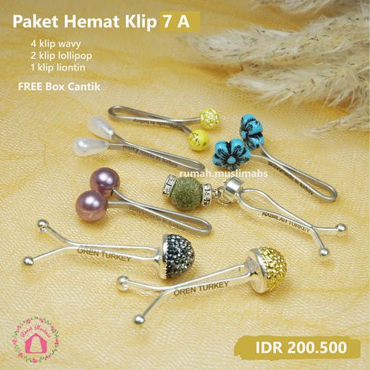 Turkish hijab clip Paket HEMAT 7 A