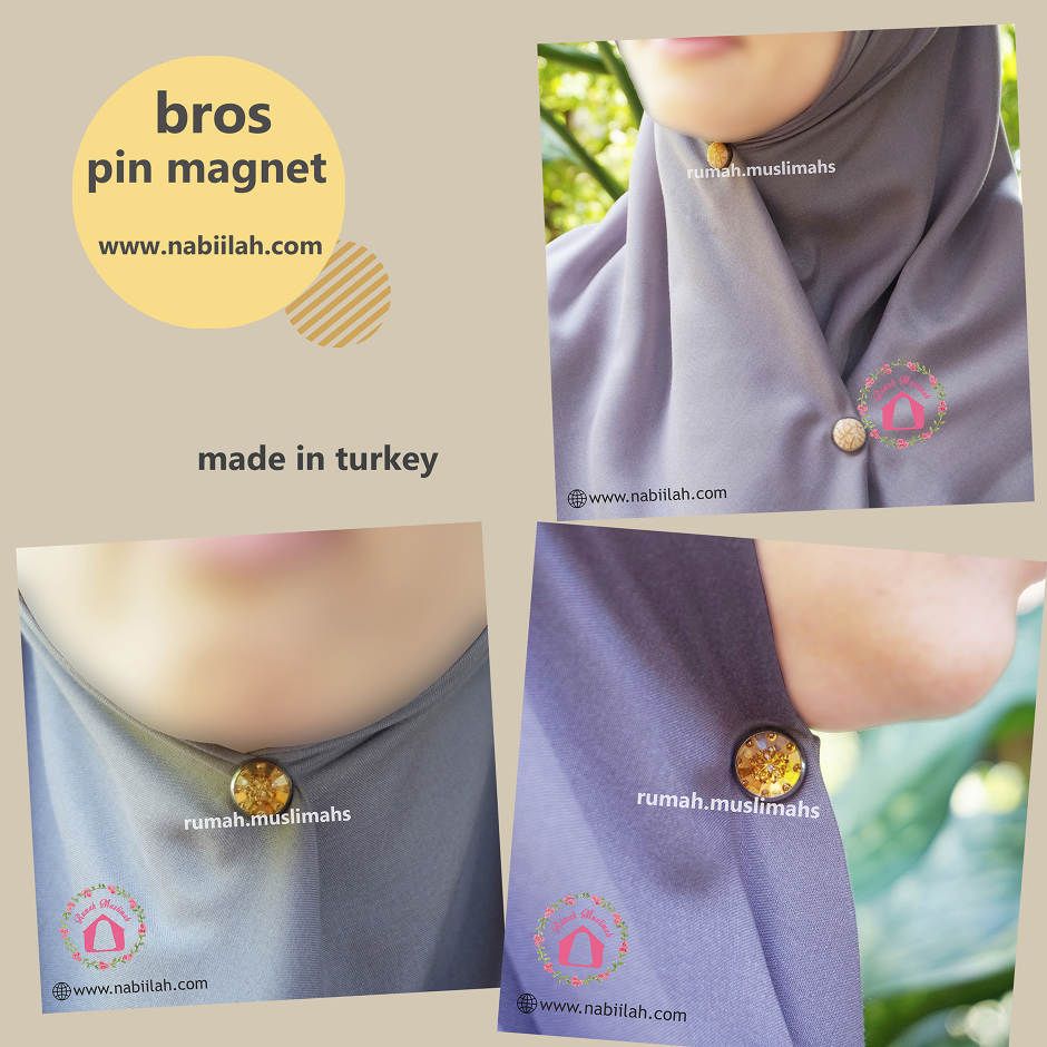 Klip magnet hijab turki CHAROITE 13 mm