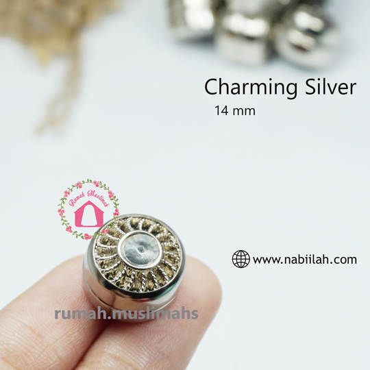 Pin magnet hijab CHARMING SILVER 14 mm