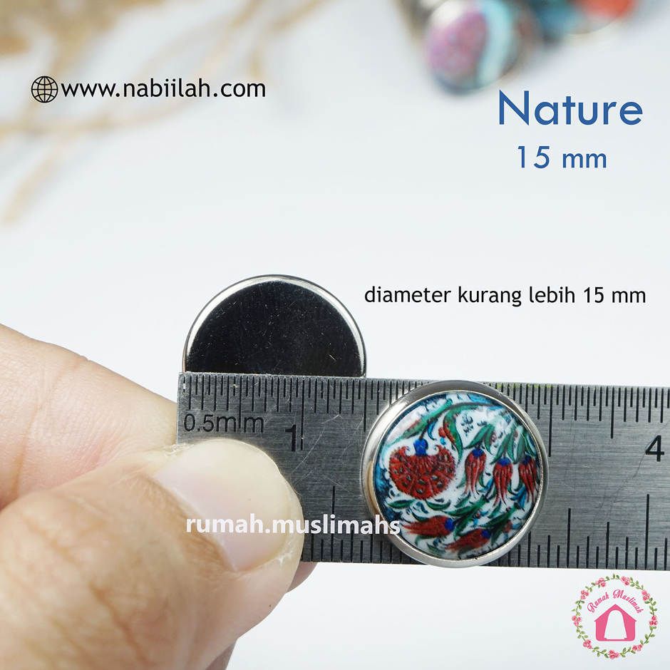 Peniti magnet untuk jilbab NATURE 15 mm