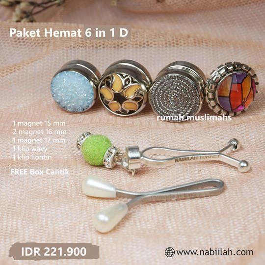 Magnet jilbab turki dan hijab clip turki Paket HEMAT 6 in 1 D