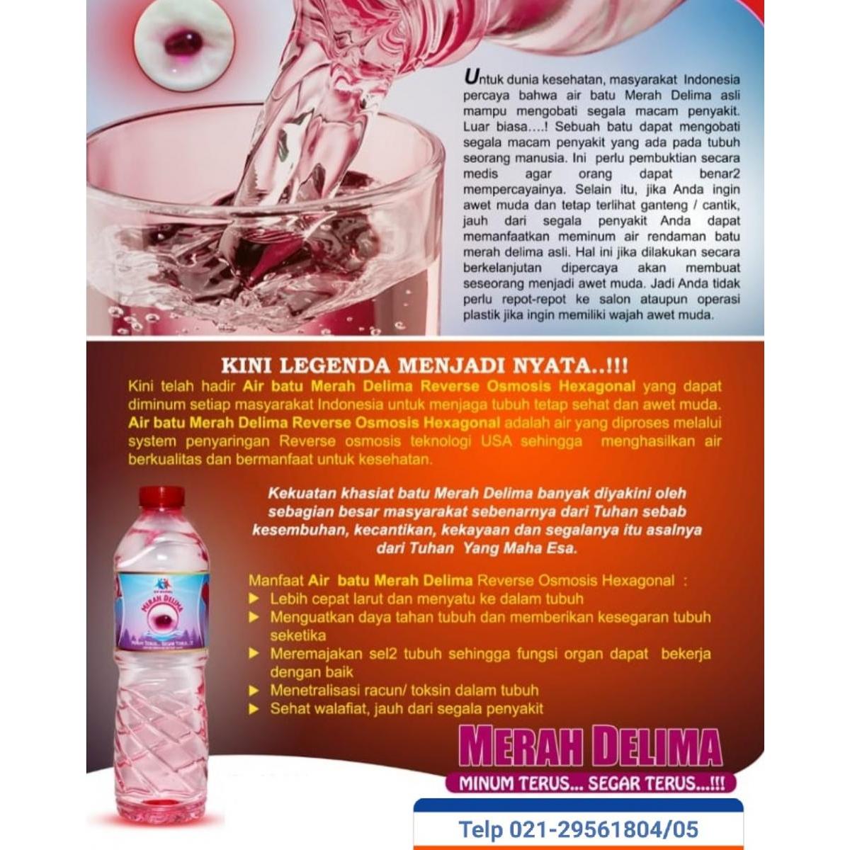 Air Minum 600 Ml Merk Merah Delima Mineral Water