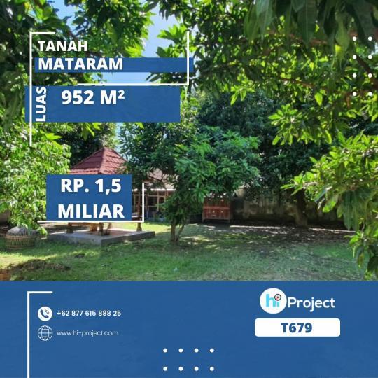 Tanah Mataram 952 M2 plus bangunan di Gatep Ampenan Selatan T679