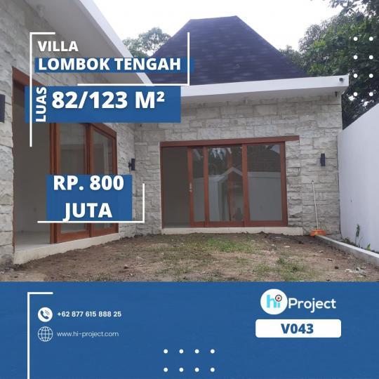Villa Lombok tengah type 82/123 M2 di komplek Villa Kuta Mansion V043