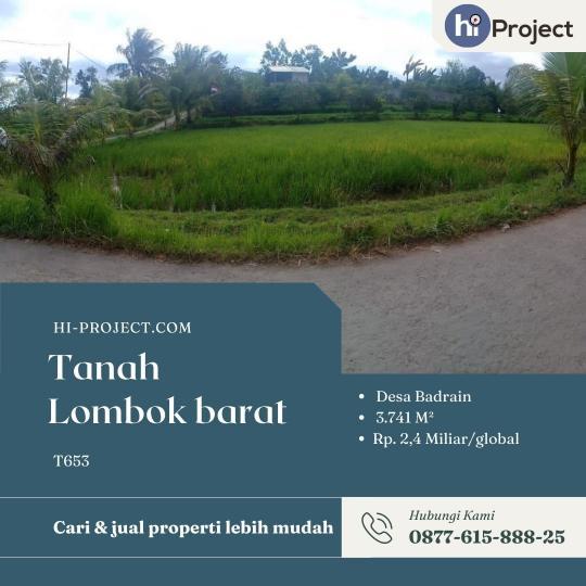Tanah Lombok barat 3,741 M2 di Narmada T653