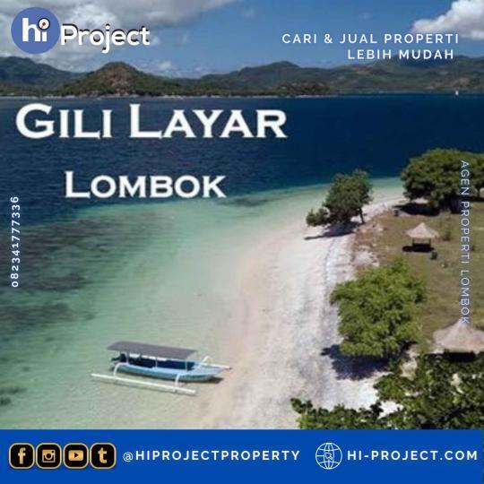 Tanah Lombok barat pinggir Pantai di Gili Layar Sekotong T609