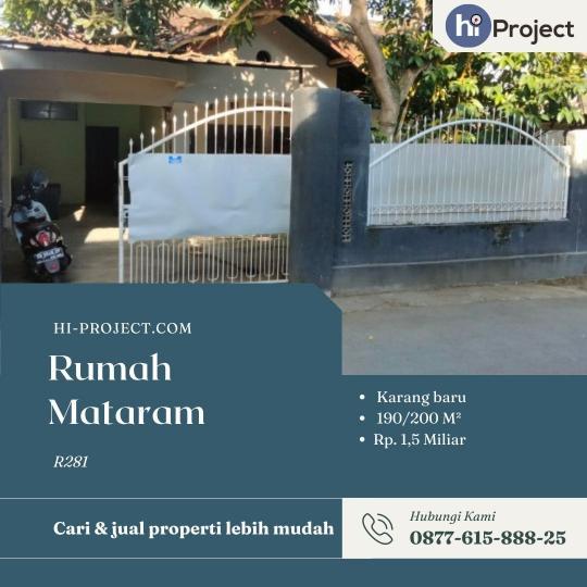 Rumah Mataram type 190/200 M2 di Karang baru R281