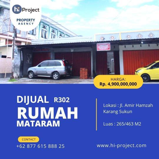 Rumah Mataram plus 4 toko pinggir jalan di Karang Sukun R302
